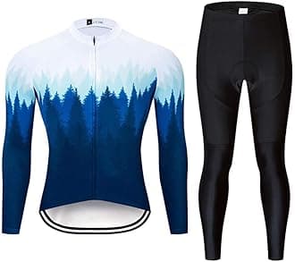 MOXILYN Men's Quick-Dry Cycling Jersey Set Road Bike Bicycle Shirt + Bib Pants with 9D Gel Padded MTB Riding Clothing kit