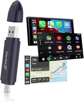 Upgraded 2-in-1 Wireless Stick, MINI SE PRO, Wireless CarPlay Adapter & Android Auto, Built-in Bluetooth 5.4, WiFi 6, Arm A7 Processor, Low Power Consumption (Dark Blue)