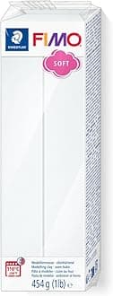 8021-0 FIMO Soft Oven-Hardening Polymer Modelling Clay - White (1 x 454g Block)