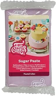 FunCakes Sugar Paste Pastel Lilac, Easy to Use, Smooth, Flexible, Soft and Pliable, Perfect for Cake Decorating, Halal, Kosher and Gluten Free, 250 g