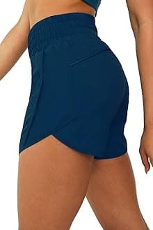 Tough Mode Shorts for Women, Women's Athletic Shorts, High Waisted Running Shorts Pockets Sporty Shorts Gym Elastic Workout