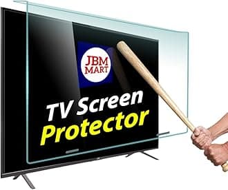 - JBM MART® 32 Inch TV Screen Protector - Tempered Glass Guard, 9H Hardness, Scratch resistance, Crystal Clear | 3 mm Thickness