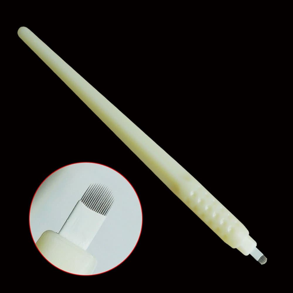 CHOOSE-IT 0.2MM Very Sharp Microblading Disposable Pen Microblading Supplies Eyebrow Makeup U Shape Needles Blades 10pcs(16 U)