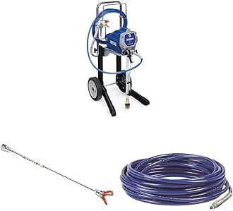 Graco Magnum 262805 X7 Cart Airless Paint Sprayer, Gray & 243041 Magnum 15-Inch Tip Extension, Gray & 247340 1/4-Inch Airless Hose, 50-Foot, Feet
