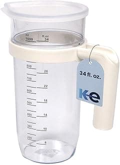 Anakel Home Measuring Cup with Lid Capacity 1 Litre I Measuring Cup for Hand Mixer I Robust Plastic
