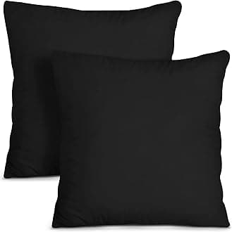Utopia BeddingThrow Pillows Insert (Pack of 2, Black) - 18 x 18 Inches Bed and Couch Pillows - Indoor Decorative Pillows