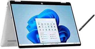 HP OmniBook 5 Flip 2-in-1 14" Full HD+ Touch-Screen Laptop | Intel Core 5 120U|Intel Graphics| Copilot | Webcam| Silver | 8GB RAM DDR5 | 512GB SSD |Windows 11 Home |Bundle with Stylus Pen