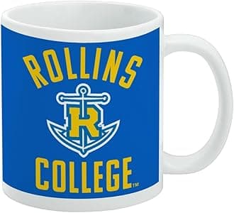Rollins College Tars Logo Ceramic Coffee Mug, Novelty Gift Mugs for Coffee, Tea and Hot Drinks, 11oz, White