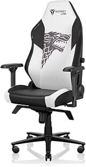 SecretlabTitan Evo House Stark Gaming Chair - Reclining & Heavy Duty Computer Chair with 4D Armrests - Magnetic Head Pillow & Lumbar Support - Up to 395 lbs - Black/White - Leatherette
