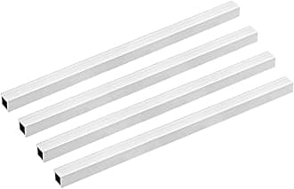 uxcell 6063 Aluminum Square Tube, 15mmx15mmx2mm Wall Thickness 300mm Length Seamless Straight Pipe Tubing 4 Pcs