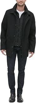 Kenneth Cole Men's Double Breasted Bib Peacoat