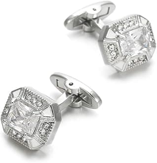 Hexagon Chic Crystal Cufflinks Crystal Gem stone Cuff links CL07
