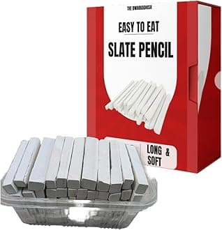 Natural Slate Pencils, White, Traditional Writing Sticks (500g)