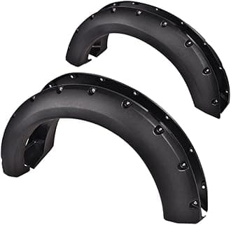 PIT66 Fender Flares,Compatible with 2004-2008 Ford F150(NOT For Heritage), Rugged Black Pocket Riveted Textured Style Wheel Flares Set, 4 Pcs