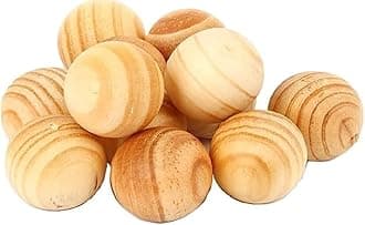 HIKIN SUPERMARKET™ 8 Pcs Rose Fragrance Wooden Scented Balls Set Mothballs Fragrant Wood Ball with Rose Fragrance for Home and Office