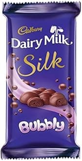 Cadbury Dairy Milk Silk Bubbly Chocolate Bar, 50 grams pack - Vegetarian - india