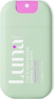 Luna Daily Body Cleansing Spray | Unscented pH-Balanced Feminine & Body Mist | Hydrating & Gentle for Intimate Hygiene, Underarms & Private Parts | Travel Essential for Women, Gym & Daily Care, 30ml