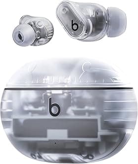 Beats Studio Buds + True Wireless Noise Cancelling Earbuds - Transparent (Renewed Premium)