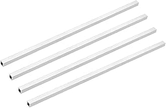 uxcell 6063 Aluminum Square Tube, 8mmx8mmx1mm Wall Thickness 300mm Length Seamless Straight Pipe Tubing 4 Pcs