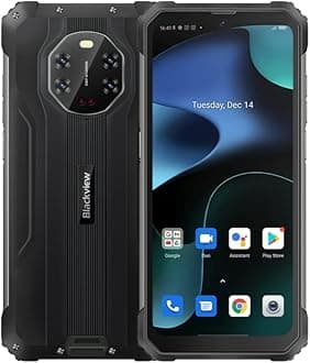 Blackview BV8800 Rugged Phone, IR Night Vision Camera, 8GB+128GB Triple Back Cameras, Waterproof Dustproof Shockproof, 8380mAh Battery, 6.58 inch Android 11.0, 4G(Black) (Black)