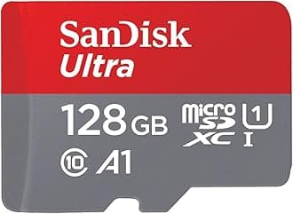 SanDisk 128GB Ultra microSDXC cards (2-pack) + SD adapter up to 120 MB/s with A1 App Performance UHS-I Class 10 U1 (Pack of 2)