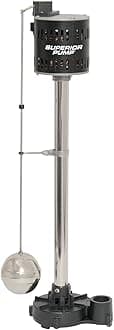 Superior Pump 92551 1/2 HP Stainless Steel / Cast Iron Pedestal Sump Pump