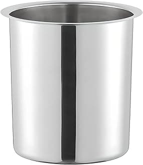 OCS Parts 4.25 Quart Bain Marie Pot | 7.75" x 6" Stainless Steel Pot for Warm or Cold Food, Sauces, Soups, or Organizing Cooking Utensils