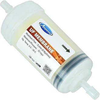 AMPEREUS RO 4" Inch UF Membrane Filter Original Hollow Fiber 0.001 Micron for of All Branded RO Water Purifier with 2pcs D-Push Connector