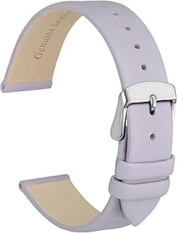 WOCCI Elegant Watch Straps, Genuine Leather Replacement Bands, Stainless Steel Buckle, 8mm 10mm 13mm 12mm 14mm 16mm 18mm 20mm 22mm