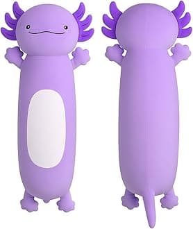 36 inch Cute Giant Purple Axolotl Plush Soft Body Pillow, Large Squishy Plushies Axolotl Stuffed Animals Toy, Gifts for Kids Boys Girls Birthday