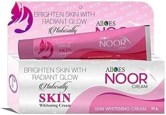ALLOES Noor Brighten Skin With Radiant Glow Whitening Cream-Kojic Acid For Hyperpigmentation | Enriched With Licorice & Mulberry Extract - For Daily Use, All Skin (20gram Pack of 2)
