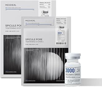 Collagen Spicule 3000ppm Intensive Serum – Micro Needle Serum for Pore Care, Soothing & Skin Texture Improvement, 2-Step Pore Care Set,Collagen Spicule Ampoule and Gel Mask Set,4 pcs