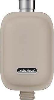 Shower Filter in Beige - Filter Unwanted Metals, Chlorine & Impurities Found in Shower Water - Improves Quality of Skin & Hair - Quick Easy Install For In-Line & Electric Shower