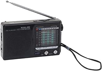 KK9 Two Band Old Fashioned FM Radio Portable AM FM Radio With Telescopic Antenna Retro for MINI Standard Antenna AM For Indoor Outdoor 14 * 8.8 * 4