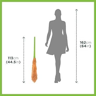 Scotch-Brite Plastic Fibre Broom (Green) - Pack of 2