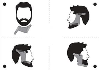- SIGNAMIO Set of 4 Multi Purpose Black/Transparent Beard Shaper tool for Men | Beard Shaping Stencil Comb for men styling shave for neck line guide - Grooming kit