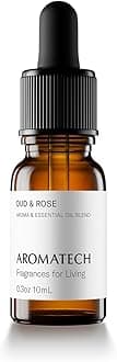 Aromatech Oud & Rose Aroma Essential Oil Blend: Hotel Inspired Aromatherapy with for Ultrasonic Diffusers & Nebulizers - 0.3 fl oz, 10 mL