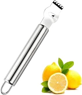 Stainless Steel Lemon Zester Grater, Lemon zester tool,citrus zester tool for Orange Citrus Peeler with Channel Knife
