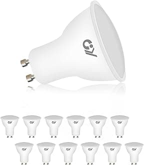 GY GU10 LED Bulbs Warm White 2700K,8W 800lm Energy Saving Light Bulbs,Equivalent to 80W 120° Wide Beam for Ceiling Non-dimmable,Pack of 12