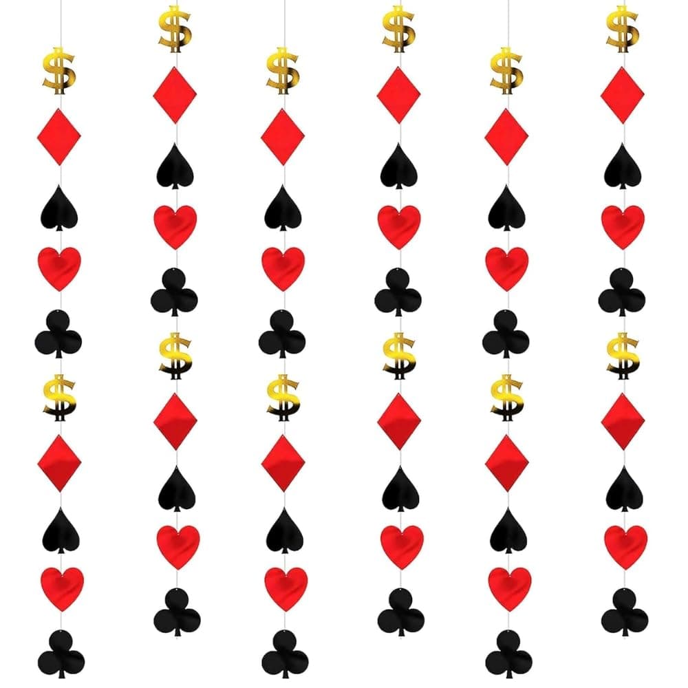 (PKT) Casino String Decorations (6 pk)
