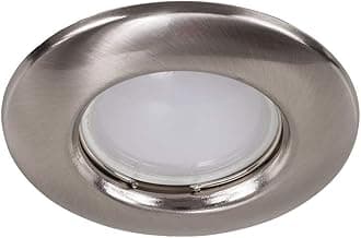 – MiniSun | Modern Brushed Chrome Recessed Ceiling Downlight Fitting | Recessed Lighting, Home Décor & Improvement Essential | Includes Bulb [3000K Warm White]