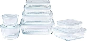 Cook & Freeze - Set of 8 Boxes of Different Sizes and Shapes with Lid - Borosilicate glass - Ideal for freezing and Batchcooking - Made in France (8)