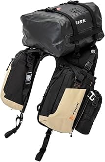TUSK Excursion Rackless Luggage System w/Small Dry Duffel & Bottle Holders Standard Heat Shield Black/Tan