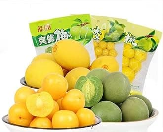 Sour and Sweet Crispy Peach,Crispy Plum，Small Peaches,Pickled fruits，Fruit Snack,Honey Peach Preserved Fruit, Healthy Snacks Food，pickled yellow peach，Sour and sweet plums (Mix and match,2bag)