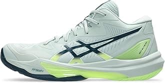 ASICS Men's Sky Elite FlyteFoam Mid Top 3 Volleyball Shoes, 14, Lichen Rock/Tranquil Teal