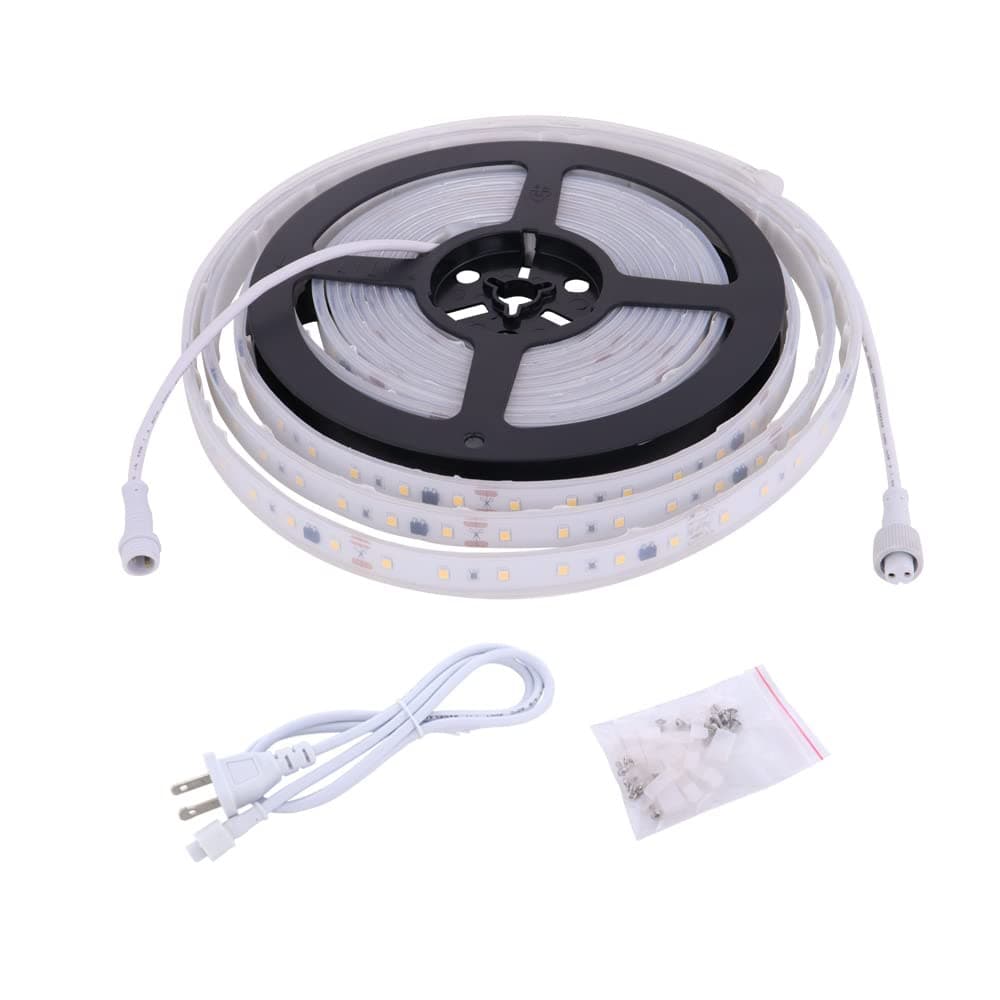 120V Dimmable LED Strip Light, Work with Smart Plug, Waterproof IP65, No Need LED Driver Converter, Cool White 6000K Flexible LED Rope Light, 110 Volt Kitchen Light, 115V Under Cabinet LED Light