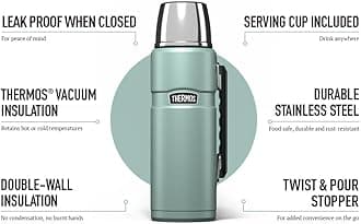 THERMOS Flask, Stainless Steel, Duck Egg, 1.2L