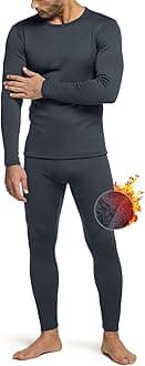 TSLAMen's Thermal Underwear Set, Microfiber Soft Fleece Lined Long Johns, Winter Warm Base Layer Top & Bottom Trousers