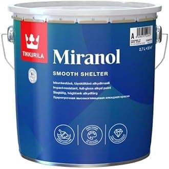 TIKKURILA Miranol - Ultra High Gloss Paint For Wood & Metal (For Doors, Windows & Furniture) - 3 Litres