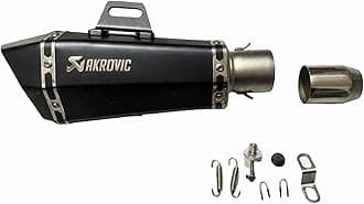 Universal Hexa Cut,Stainless Steel Slip On Exhaust Silencer 36-51 mm Muffler Pipe for All Bikes/Motorcycle (Black)